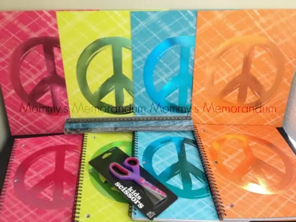 Office Depot Peace Sign Notebook