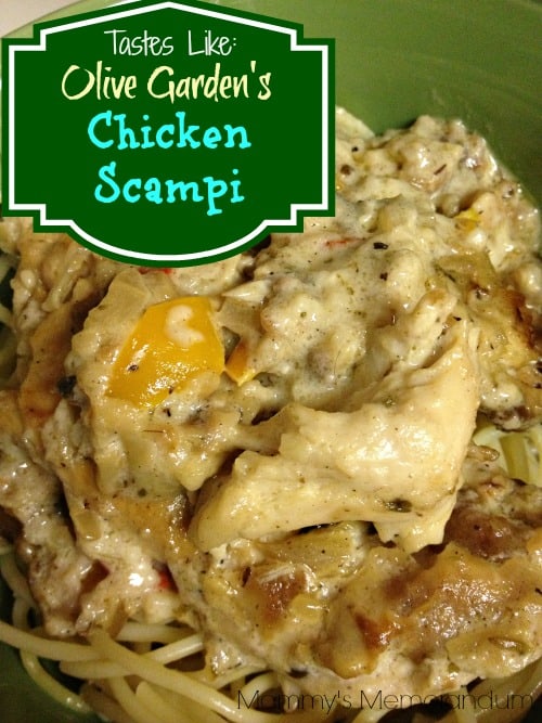 Olive Garden's Chicken Scampi #recipe #copycat #pasta