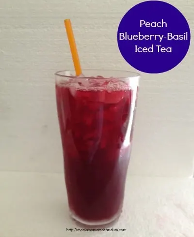 Peach Blueberry-Basil Iced Tea Recipe