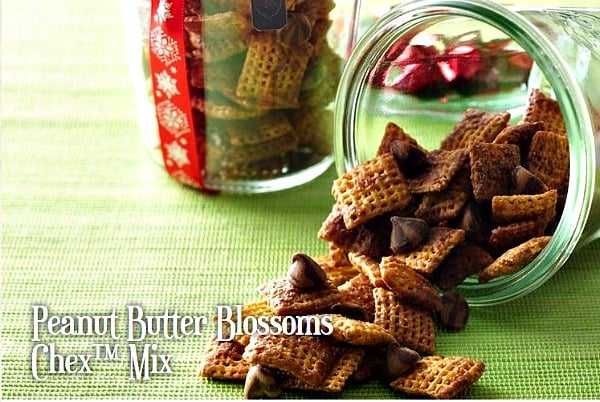 Peanut Butter Blossom chex party mix