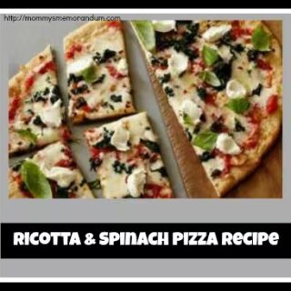 Ricotta and spinach pizza #recipe