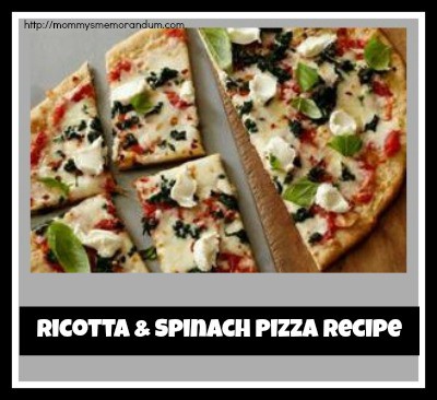 Ricotta and spinach pizza #recipe
