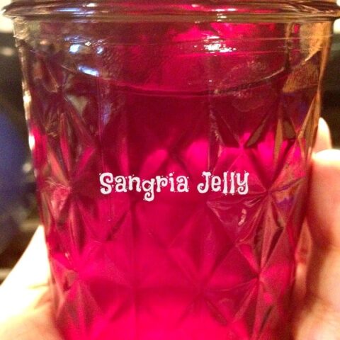 This Sangria jelly is just like drinking a sangria! Try serving it as an appetizer with crackers and cheese; it makes the best wine and peanut butter sandwich.