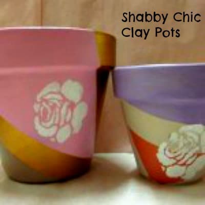 Shabby Chic Clay Pot Tutorial