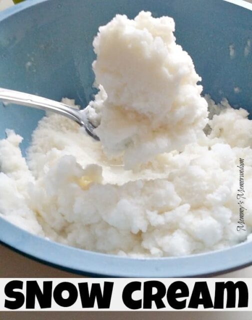 Easy Snow Cream Recipe It's Ice Cream made from snow