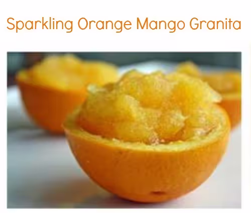 Sparkling Orange Mango Granita #recipe