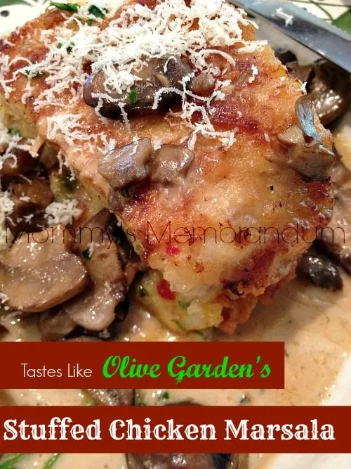 Stuffed Chicken Marsala #Recipe #CopyCat #olivegarden #nom