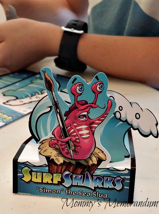 Surf Sharks popup card simon the sea slug