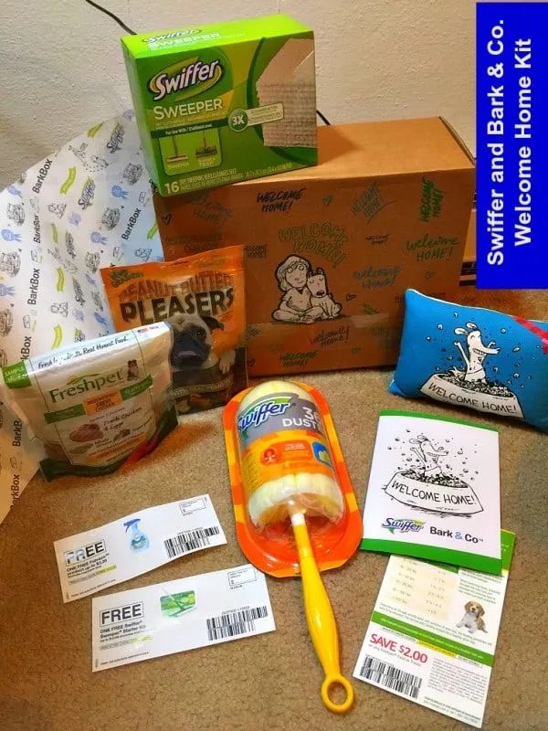 Swiffer and Bark & Co.wilcome home kit