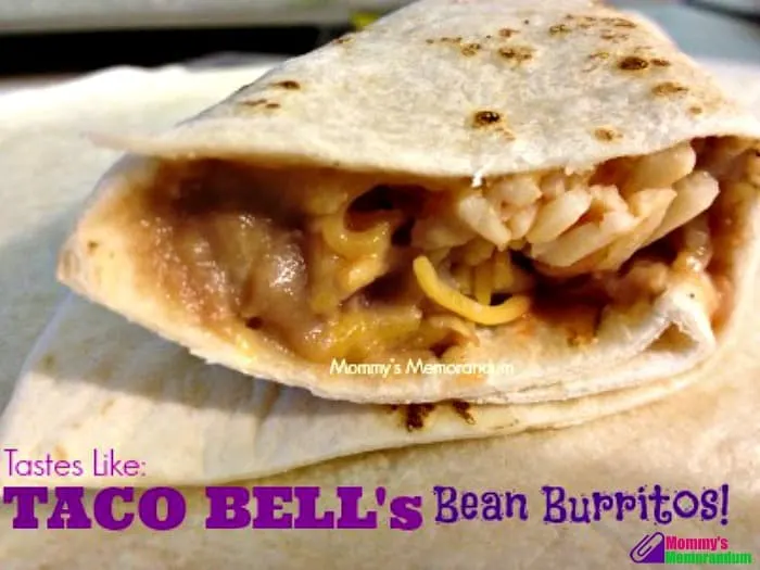 taco bell bean burrito copy cat