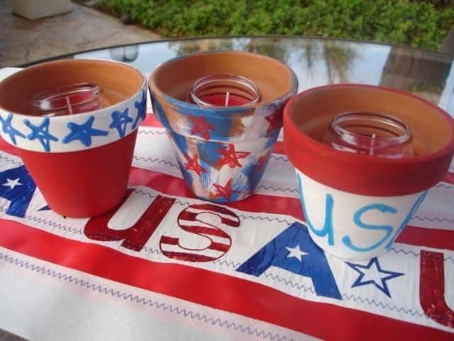 Make your own Fourth of July Terra Cotta Pots