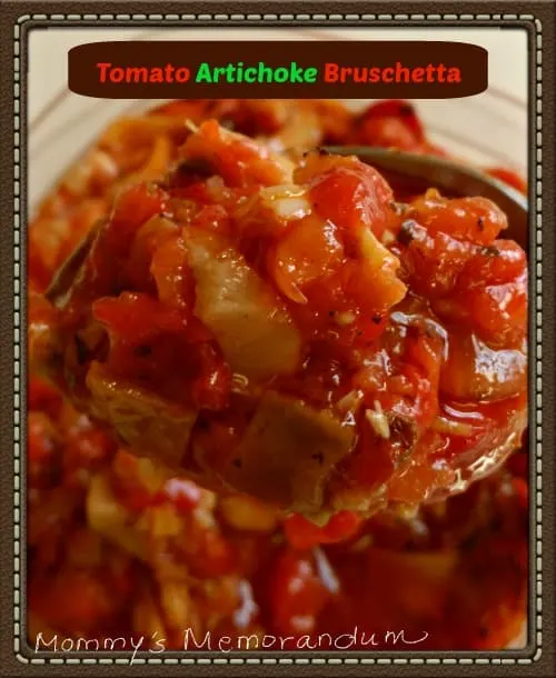 Tomato Artichoke Bruschetta #recipe