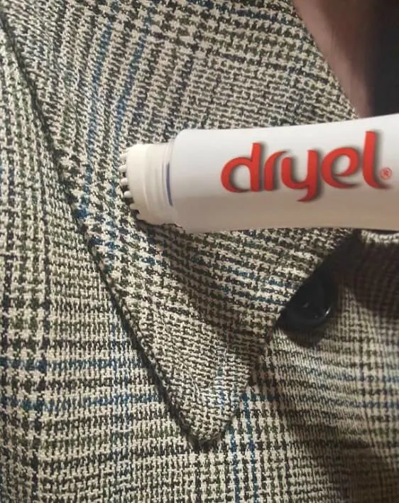 Treat stains with dryel stain stick