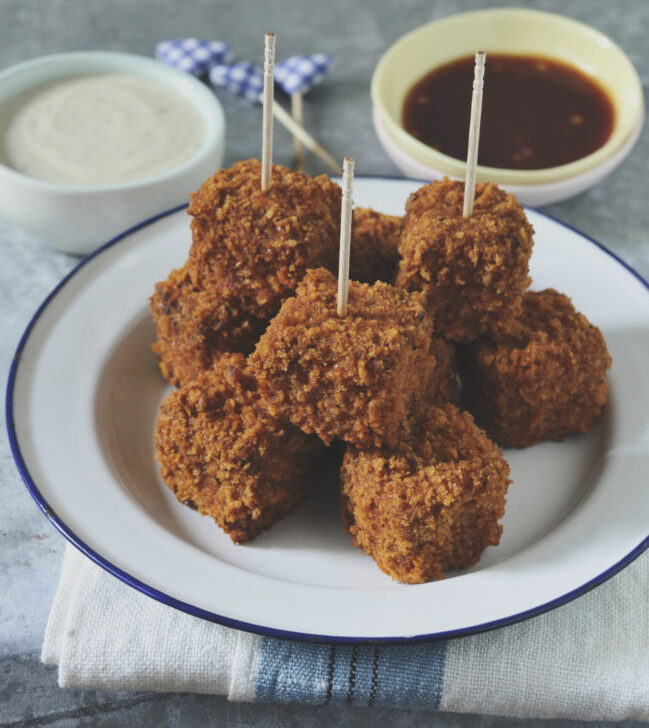 Vegan Buffalo Bites #Recipe from Vegan Finger Foods by Celine Steen