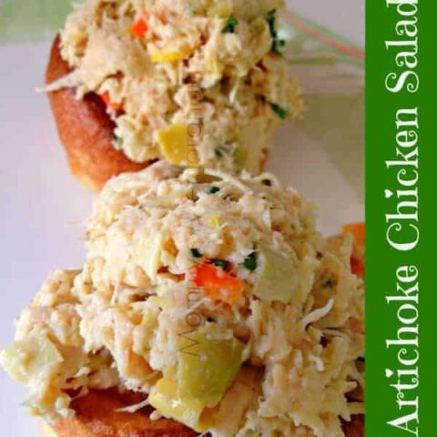 Moist, tender chicken with artichoke hearts and parmesan cheese make this artichoke chicken salad recipe one you'll make again and again.