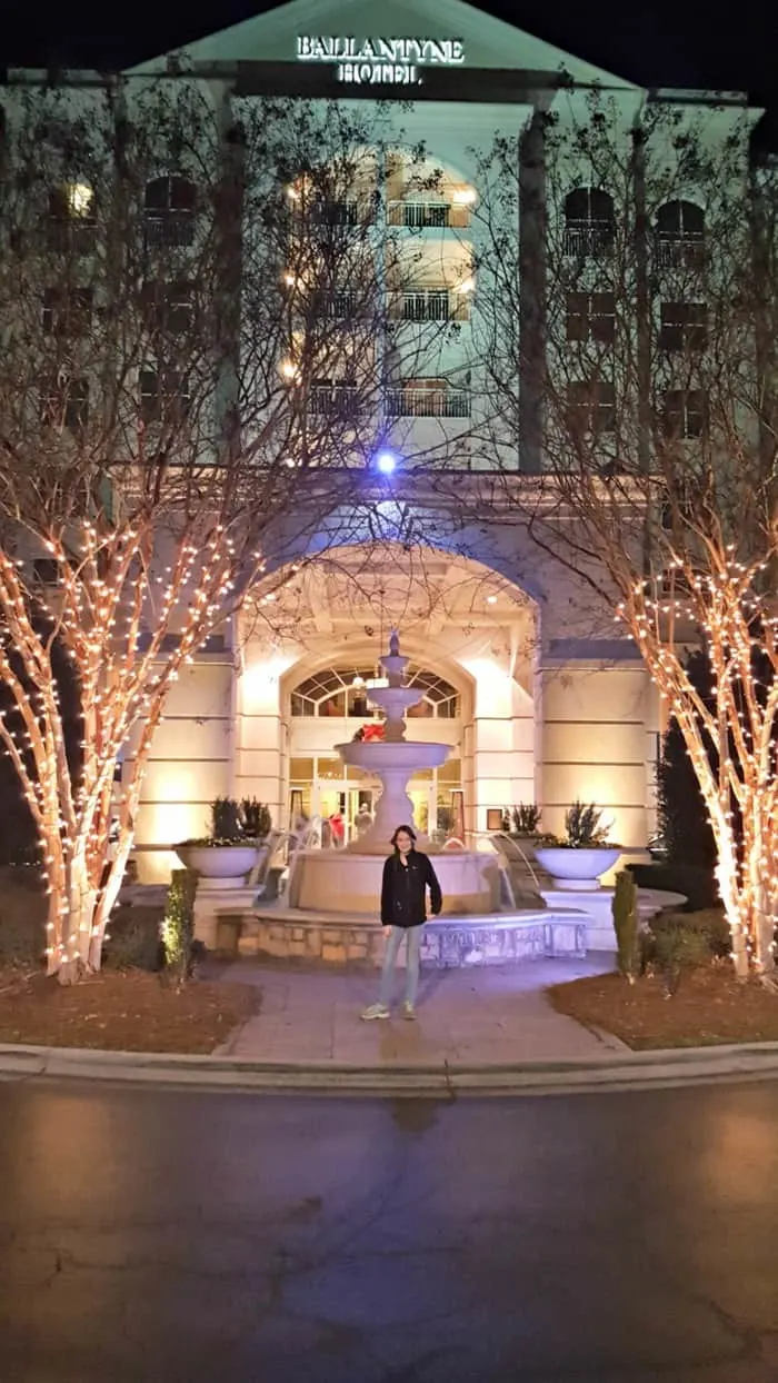 ballantyne hotel lit up