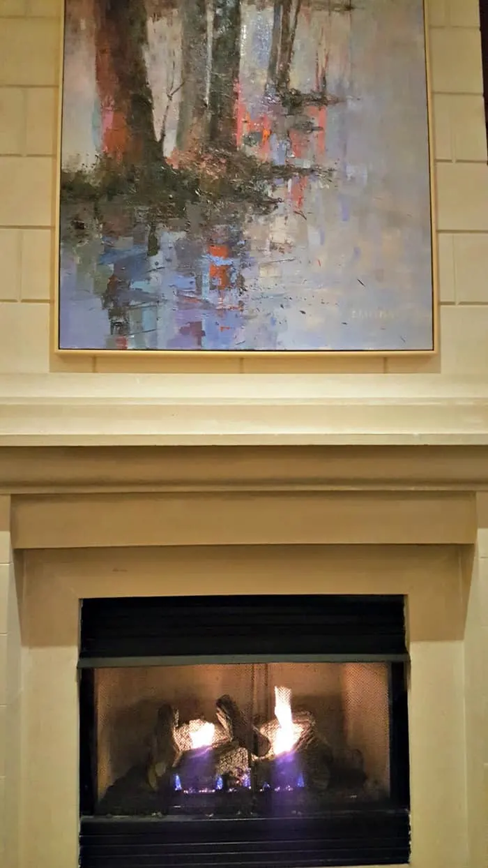 ballantyne hotel lobby fireplace