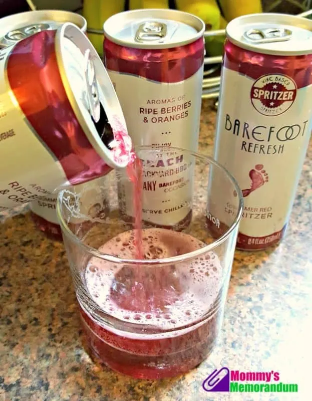 Barefoot Refresh Summer Red Spritzer with fruity notes of pomegranate and peach