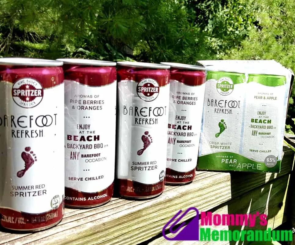 Barefoot Refresh Spritzers canned wine for summer poolside sipping