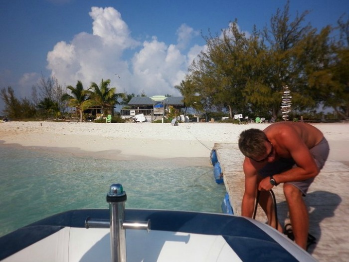 boating at the dock