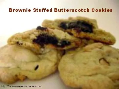 brownie stuffed butterscotch cookies recipe