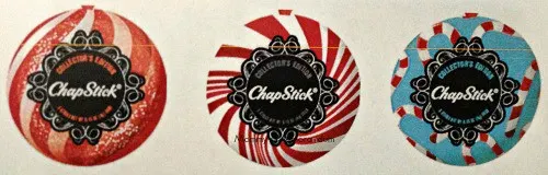 chapstick collector's edition ornament tins
