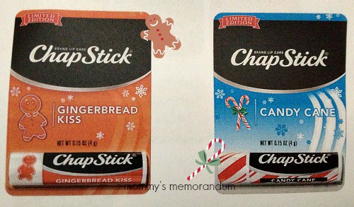 chapstick gingerbread kiss and candy cane