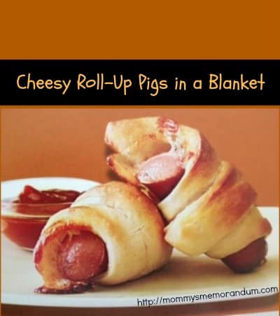 cheesy Roll Up Pigs in a Blanket recipe