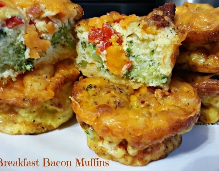 cheesy breakfast bacon muffins recipe