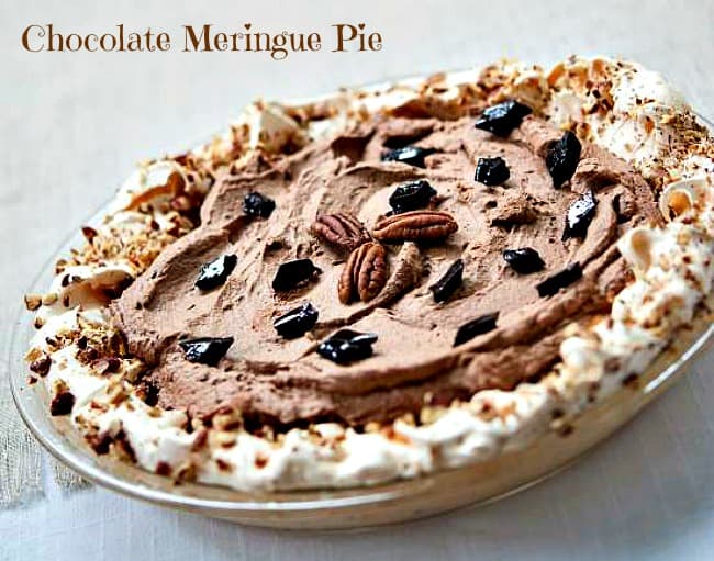 chocolate Meringue Pie #Recipe