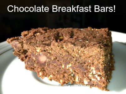chocolate breakfast bars #healthy #breakfast #nom