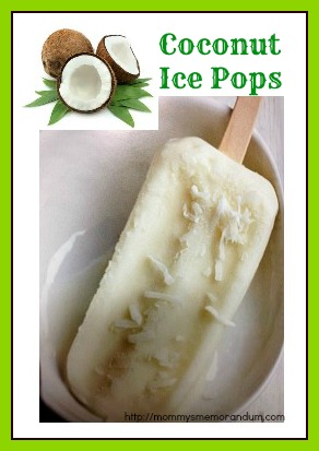 Coconut Ice Pops #Recipe • Mommy's Memorandum