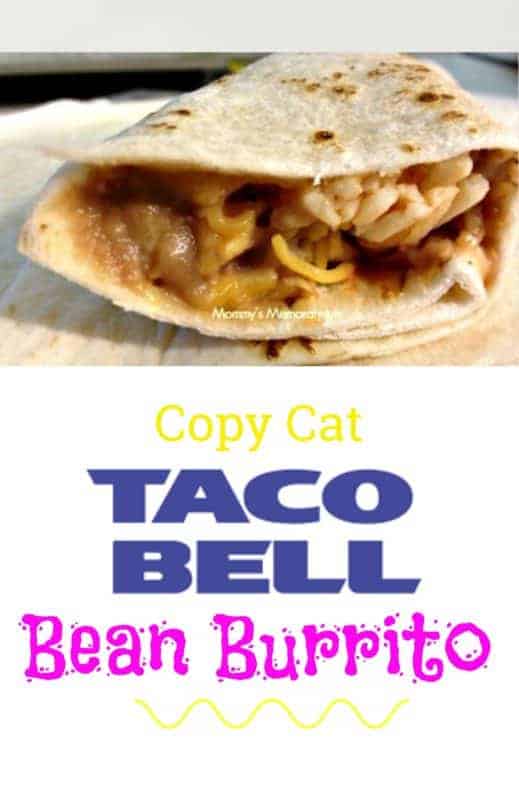 taco bell bean and cheese burrito copy cat
