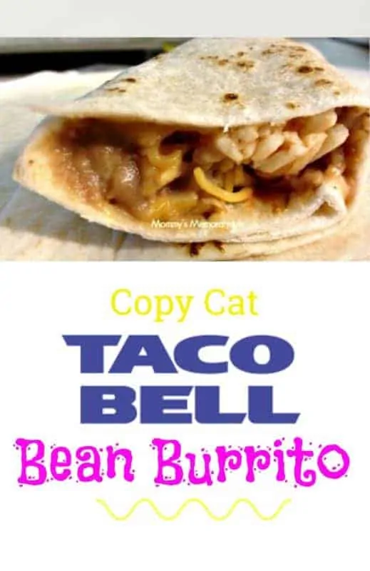 taco bell bean and cheese burrito copy cat