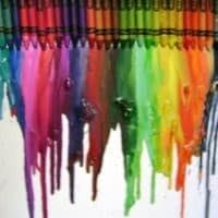 Melted Crayon Canvas Art #DIY