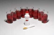cystex bottle showing how concentrated it is with number of cranberry glasses 1 serving of cystex is