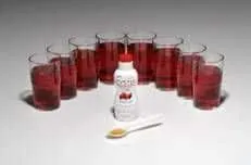 cystex bottle showing how concentrated it is with number of cranberry glasses 1 serving of cystex is