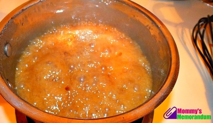easy caramel sauce boiling
