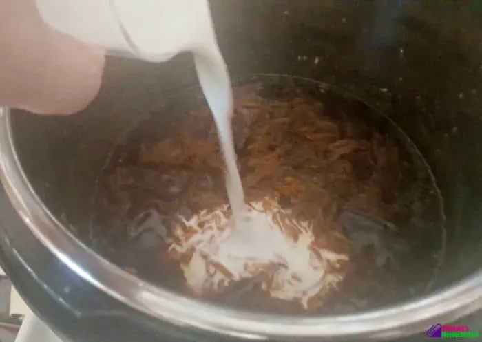 easy instant pot mongolian beef recipe adding the cornstarch