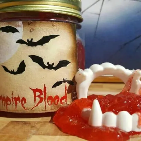 edible glow in the dark vampire blood slime