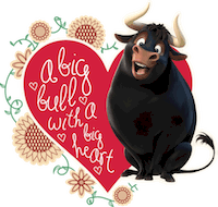 Free Printable Ador-a-BULL Ferdinand Valentine’s Day Cards