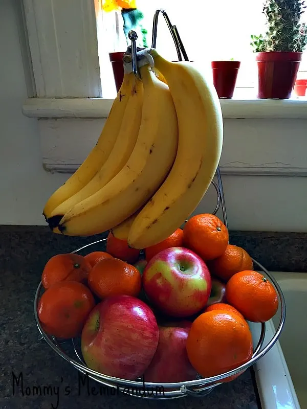 fruit basket with banana hanger