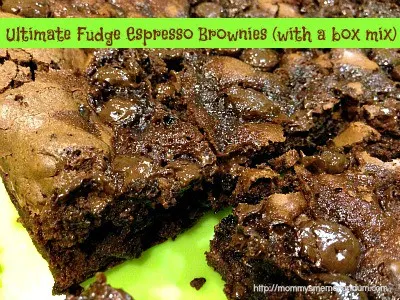 fudge espresso brownies with a box mix recipe