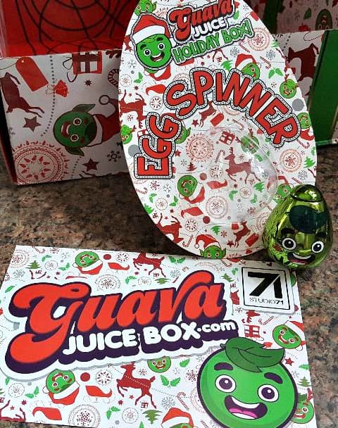 guava juice holiday box egg spinner