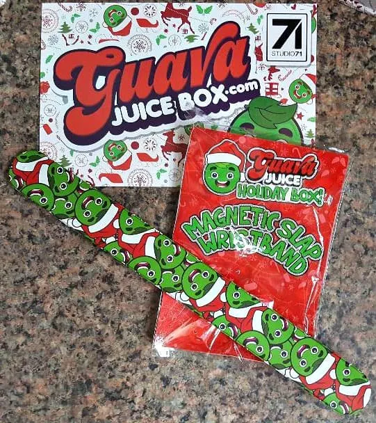 guava juice holiday box magnetic slap wristband