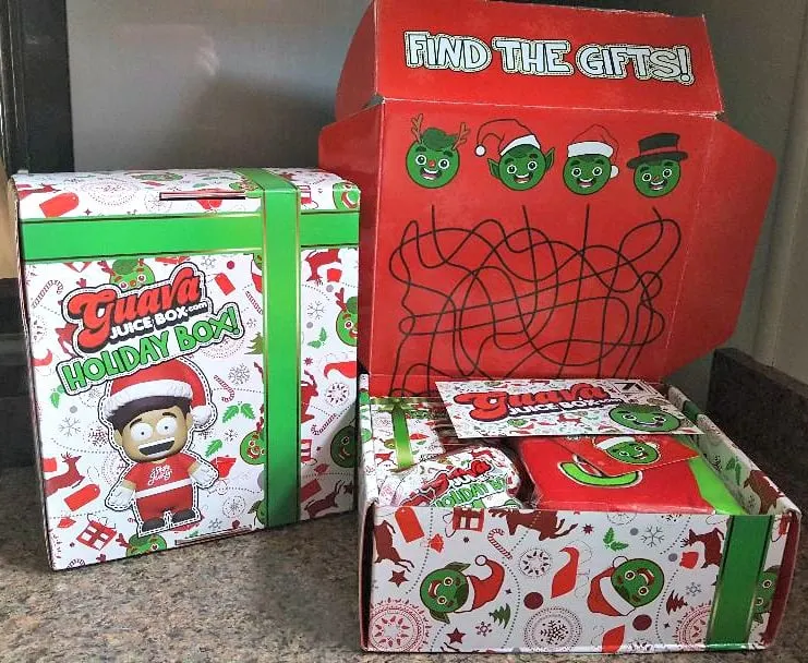 guava juice holiday box open