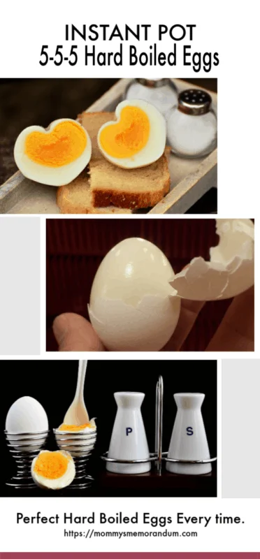 Perfect Hard Boiled Eggs in the Instant Pot collage