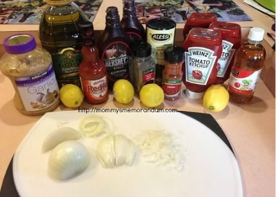 ingredients for Hershey Chocolate BBQ sauce