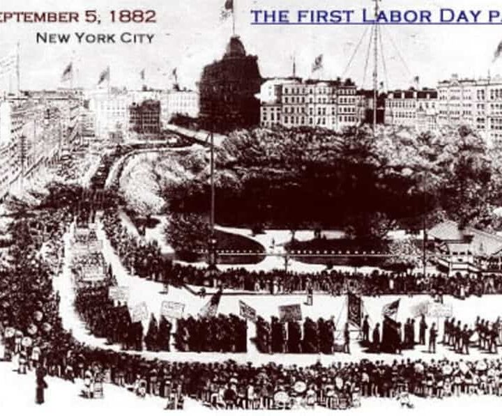The first Labor Day was hardly a national holiday. Workers had to strike to celebrate it. Frank Leslie's Weekly Illustrated Newspaper's September 16, 1882