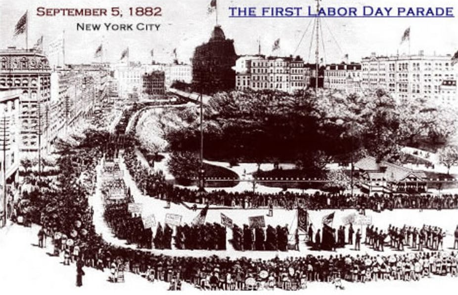 The first Labor Day was hardly a national holiday. Workers had to strike to celebrate it. Frank Leslie's Weekly Illustrated Newspaper's September 16, 1882